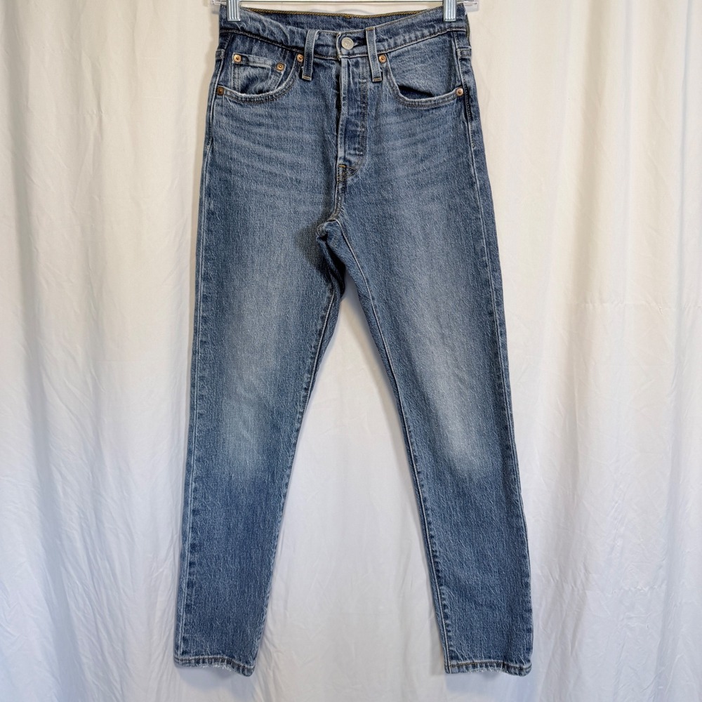 Levi's 501 Original Fit Jeans Blue Denim Button Fly Straight Leg W24 L28